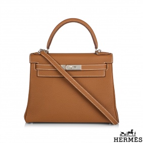Hermès Kelly II Retourne 28cm Gold Togo PHW Hermès Kelly II Retourne 28cm Gold Togo PHW